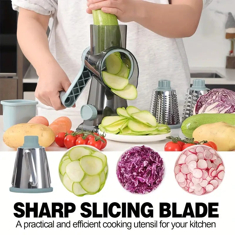 3 in 1 Rotary Cheese Grater Vegetable Slicer
