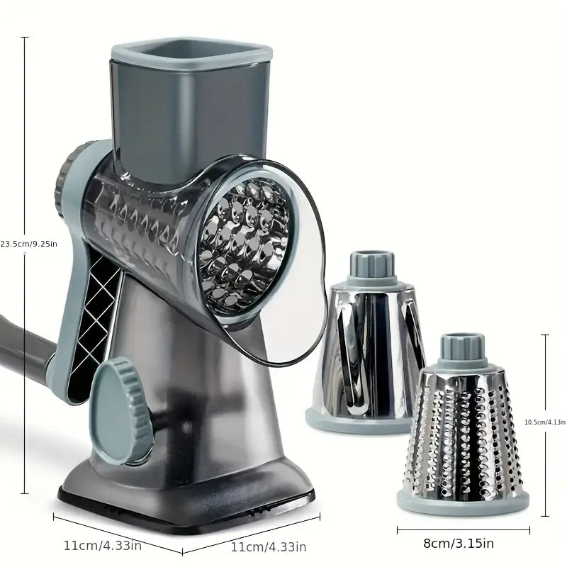 3 in 1 Rotary Cheese Grater Vegetable Slicer