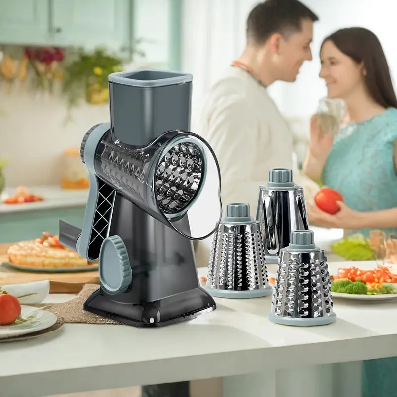 3 in 1 Rotary Cheese Grater Vegetable Slicer