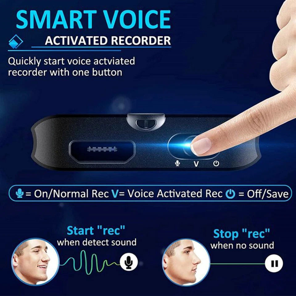 Secret Voice Recorder | Digital Audio Recording Dictaphone Device